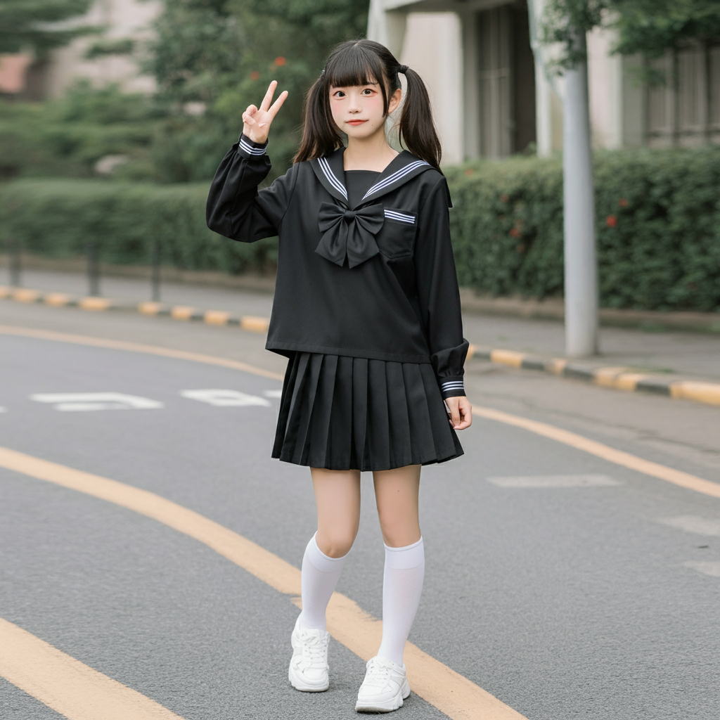 芋セーラー服　女子中学生 ImageFX AI