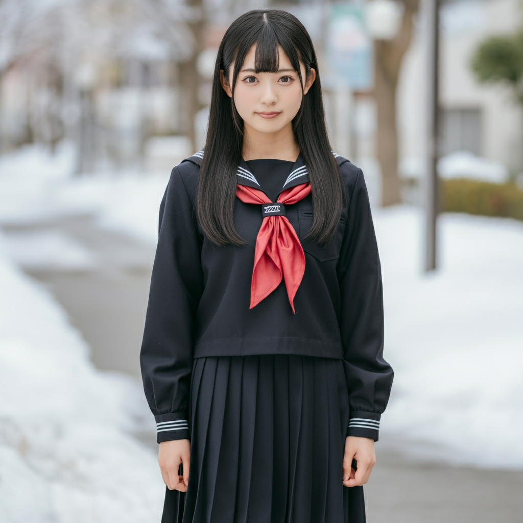 芋セーラー服　女子高生 ImageFX AI