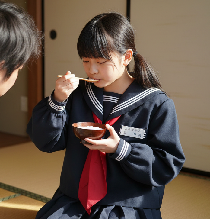 芋セラ　芋セーラー服　女児 童女　女子小学生 鏡餅　正月 js 七草粥