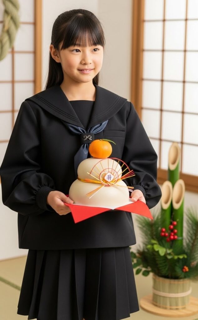 芋セラ　芋セーラー服　女児 童女　女子小学生 鏡餅　正月 js